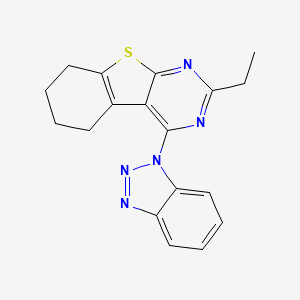 4-(1H-1,2,3-benzotriazol-1-yl)-2-ethyl-5,6,7,8-tetrahydro[1]benzothieno[2,3-d]pyrimidine