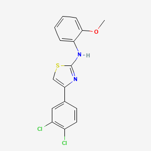 molecular formula C16H12Cl2N2OS B11111503 4-(3,4-dichlorophenyl)-N-(2-methoxyphenyl)-1,3-thiazol-2-amine 