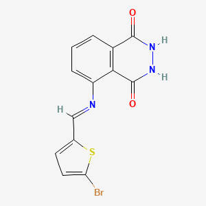 Phthalazine-1,4(2H,3H)-dione, 5-[(5-bromo-2-thienyl)methylenamino]-