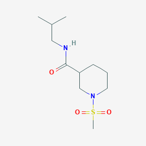 molecular formula C11H22N2O3S B11111517 N-(2-methylpropyl)-1-(methylsulfonyl)piperidine-3-carboxamide 