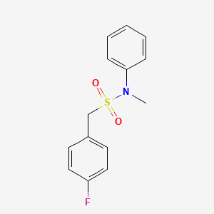 molecular formula C14H14FNO2S B11111520 1-(4-fluorophenyl)-N-methyl-N-phenylmethanesulfonamide 