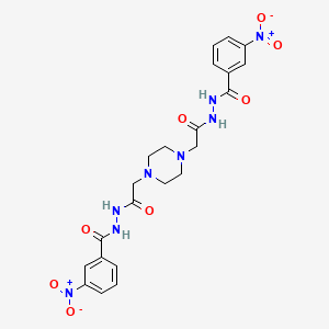 N',N'''-(2,2'-(piperazine-1,4-diyl)bis(acetyl))bis(3-nitrobenzohydrazide)