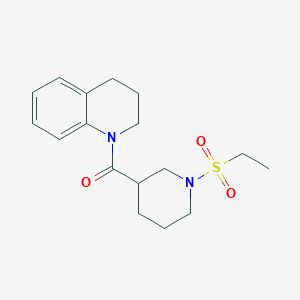 molecular formula C17H24N2O3S B11111549 3,4-dihydroquinolin-1(2H)-yl[1-(ethylsulfonyl)piperidin-3-yl]methanone 