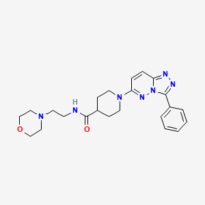 molecular formula C23H29N7O2 B11111567 N-(2-morpholinoethyl)-1-(3-phenyl[1,2,4]triazolo[4,3-b]pyridazin-6-yl)-4-piperidinecarboxamide 