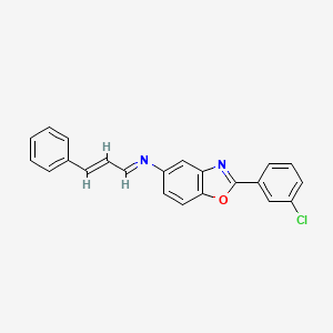 molecular formula C22H15ClN2O B11111584 N-[2-(3-Chlorophenyl)-1,3-benzoxazol-5-YL]-N-[(E,2E)-3-phenyl-2-propenylidene]amine 