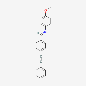 4-methoxy-N-{(E)-[4-(phenylethynyl)phenyl]methylidene}aniline