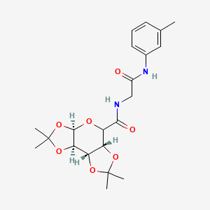 molecular formula C21H28N2O7 B11111620 (1S,2R,6R,9R)-4,4,11,11-tetramethyl-N-[2-(3-methylanilino)-2-oxoethyl]-3,5,7,10,12-pentaoxatricyclo[7.3.0.02,6]dodecane-8-carboxamide 