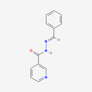 molecular formula C13H11N3O B11111633 N-[(E)-benzylideneamino]pyridine-3-carboxamide 