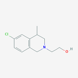 molecular formula C12H16ClNO B11111636 Ethanol, 2-(1,2,3,4-tetrahydro-6-chloro-5-methyl-2-isoquinolinyl)- 