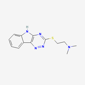 molecular formula C13H15N5S B11111668 N,N-dimethyl-2-(5H-[1,2,4]triazino[5,6-b]indol-3-ylsulfanyl)ethanamine 