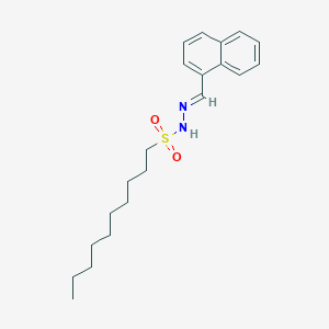 molecular formula C21H30N2O2S B11111703 N'-[(E)-naphthalen-1-ylmethylidene]decane-1-sulfonohydrazide 