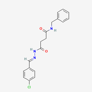 N-Benzylsuccinamic acid N'-(4-chlorobenzylidene)hydrazide