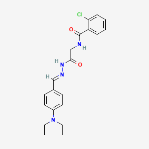 2-chloro-N-(2-{(2E)-2-[4-(diethylamino)benzylidene]hydrazino}-2-oxoethyl)benzamide