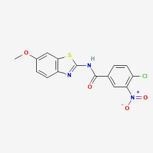 4-chloro-N-(6-methoxy-1,3-benzothiazol-2-yl)-3-nitrobenzamide