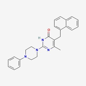 6-methyl-5-(naphthalen-1-ylmethyl)-2-(4-phenylpiperazin-1-yl)pyrimidin-4(3H)-one