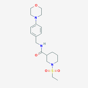 molecular formula C19H29N3O4S B11111790 1-(ethylsulfonyl)-N-[4-(morpholin-4-yl)benzyl]piperidine-3-carboxamide 