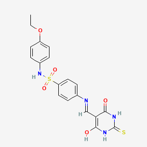 4-{[(4,6-dioxo-2-thioxotetrahydropyrimidin-5(2H)-ylidene)methyl]amino}-N-(4-ethoxyphenyl)benzenesulfonamide