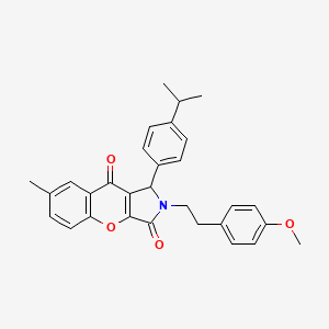 2-[2-(4-Methoxyphenyl)ethyl]-7-methyl-1-[4-(propan-2-yl)phenyl]-1,2-dihydrochromeno[2,3-c]pyrrole-3,9-dione