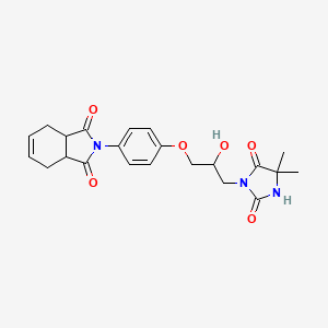 2-{4-[2-hydroxy-3-(2-hydroxy-4,4-dimethyl-5-oxo-4,5-dihydro-1H-imidazol-1-yl)propoxy]phenyl}-3a,4,7,7a-tetrahydro-1H-isoindole-1,3(2H)-dione