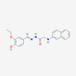 N'-[(E)-(3-Ethoxy-4-hydroxyphenyl)methylidene]-2-[(naphthalen-2-YL)amino]acetohydrazide