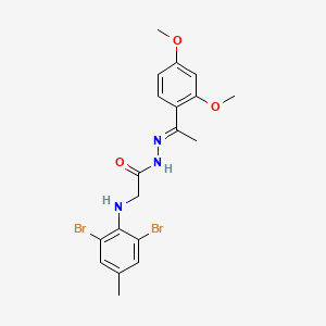 2-[(2,6-Dibromo-4-methylphenyl)amino]-N'-[(1E)-1-(2,4-dimethoxyphenyl)ethylidene]acetohydrazide