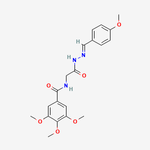 molecular formula C20H23N3O6 B11111903 3,4,5-Trimethoxy-N-(2-(2-(4-methoxybenzylidene)hydrazino)-2-oxoethyl)benzamide 