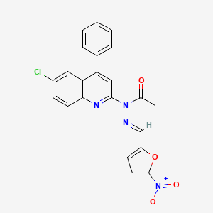 N-(6-chloro-4-phenylquinolin-2-yl)-N'-[(E)-(5-nitrofuran-2-yl)methylidene]acetohydrazide