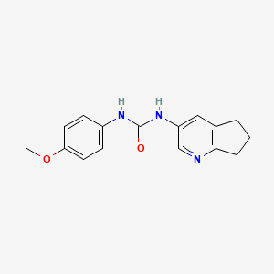 molecular formula C16H17N3O2 B11111914 1-(6,7-Dihydro-5H-cyclopenta[b]pyridin-3-yl)-3-(4-methoxyphenyl)urea 