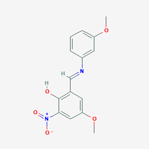 4-methoxy-2-{(E)-[(3-methoxyphenyl)imino]methyl}-6-nitrophenol