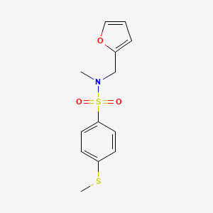 N-(furan-2-ylmethyl)-N-methyl-4-(methylsulfanyl)benzenesulfonamide