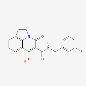 molecular formula C19H15FN2O3 B11111971 N-(3-fluorobenzyl)-6-hydroxy-4-oxo-1,2-dihydro-4H-pyrrolo[3,2,1-ij]quinoline-5-carboxamide 