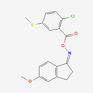 [2-chloro-5-(methylsulfanyl)phenyl]({[(1Z)-5-methoxy-2,3-dihydro-1H-inden-1-ylidene]amino}oxy)methanone