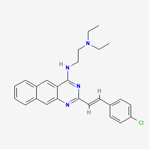 N'-{2-[(E)-2-(4-chlorophenyl)ethenyl]benzo[g]quinazolin-4-yl}-N,N-diethylethane-1,2-diamine