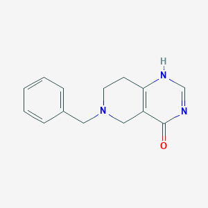 molecular formula C14H15N3O B111120 6-benzyl-5,6,7,8-tetrahydropyrido[4,3-d]pyrimidin-4(3H)-one CAS No. 109229-22-3