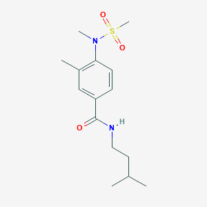 molecular formula C15H24N2O3S B11112006 3-methyl-N-(3-methylbutyl)-4-[methyl(methylsulfonyl)amino]benzamide 