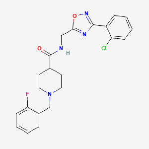 N-{[3-(2-chlorophenyl)-1,2,4-oxadiazol-5-yl]methyl}-1-(2-fluorobenzyl)piperidine-4-carboxamide