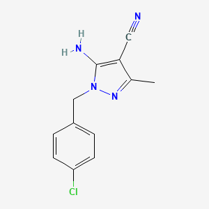 5-amino-1-(4-chlorobenzyl)-3-methyl-1H-pyrazole-4-carbonitrile