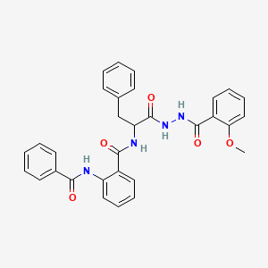 2-Benzamido-N-{1-[N'-(2-methoxybenzoyl)hydrazinecarbonyl]-2-phenylethyl}benzamide