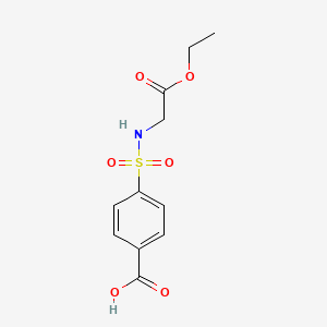 molecular formula C11H13NO6S B11112060 4-[(2-Ethoxy-2-oxoethyl)sulfamoyl]benzoic acid 