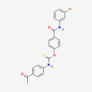 molecular formula C22H17BrN2O3S B11112061 O-{4-[(3-bromophenyl)carbamoyl]phenyl} (4-acetylphenyl)carbamothioate 