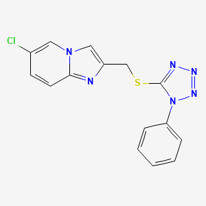 6-chloro-2-{[(1-phenyl-1H-tetrazol-5-yl)sulfanyl]methyl}imidazo[1,2-a]pyridine