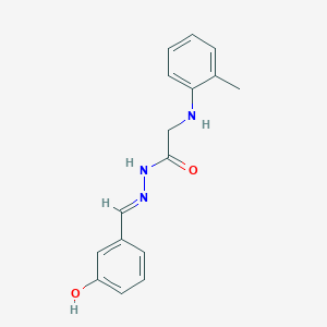 molecular formula C16H17N3O2 B11112094 N'-[(E)-(3-Hydroxyphenyl)methylidene]-2-[(2-methylphenyl)amino]acetohydrazide 