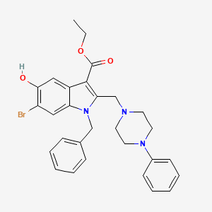 ethyl 1-benzyl-6-bromo-5-hydroxy-2-[(4-phenylpiperazin-1-yl)methyl]-1H-indole-3-carboxylate