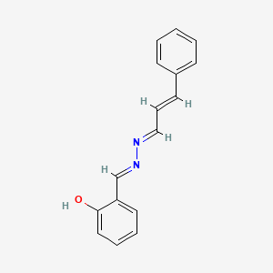 2-[(E)-{(2E)-[(2E)-3-phenylprop-2-en-1-ylidene]hydrazinylidene}methyl]phenol