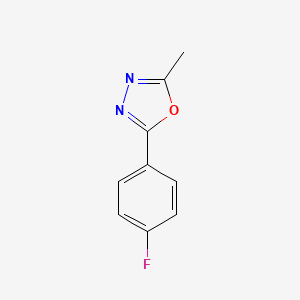 molecular formula C9H7FN2O B11112148 2-(4-Fluorophenyl)-5-methyl-1,3,4-oxadiazole CAS No. 145694-80-0