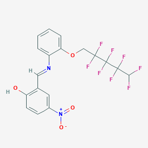 4-nitro-2-[(E)-({2-[(2,2,3,3,4,4,5,5-octafluoropentyl)oxy]phenyl}imino)methyl]phenol