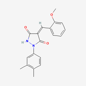 (4Z)-1-(3,4-dimethylphenyl)-4-(2-methoxybenzylidene)pyrazolidine-3,5-dione