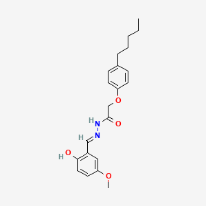 N'-[(E)-(2-hydroxy-5-methoxyphenyl)methylidene]-2-(4-pentylphenoxy)acetohydrazide