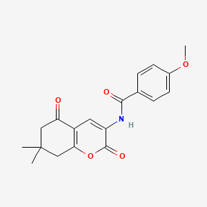 N-(7,7-dimethyl-2,5-dioxo-5,6,7,8-tetrahydro-2H-chromen-3-yl)-4-methoxybenzamide