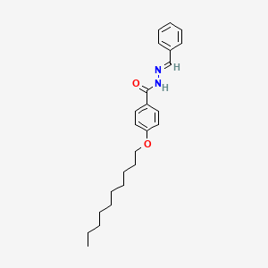 molecular formula C24H32N2O2 B11112271 4-(decyloxy)-N'-[(E)-phenylmethylidene]benzohydrazide 